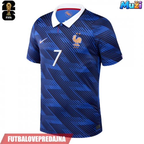 Lacne Muži Futbalové dres Francúzsko Ousmane Dembele #7 MS 2026 Krátky Rukáv - Domáci